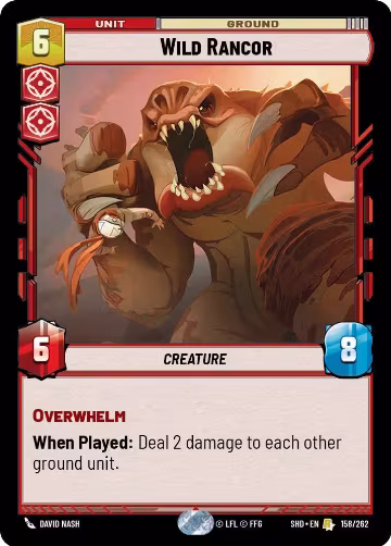 Wild Rancor (158/262), Shadows of the Galaxy — Star Wars card price