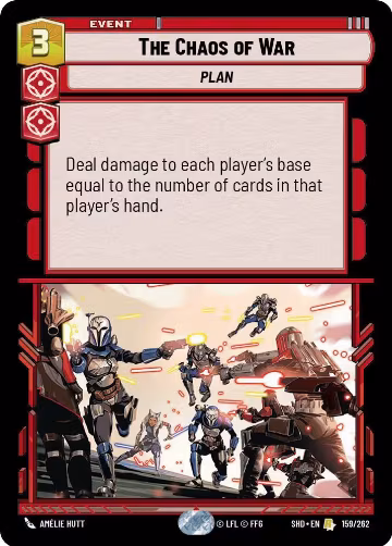 The Chaos of War (159/262), Shadows of the Galaxy — Star Wars card price