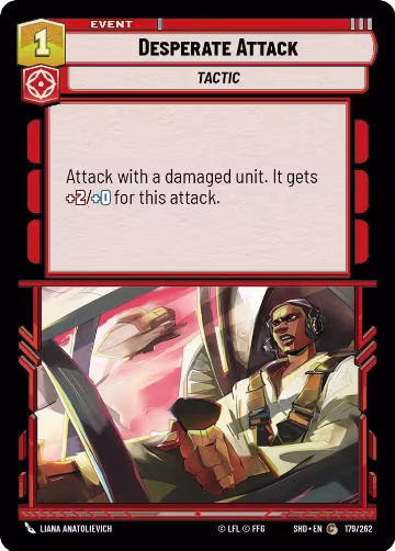 Desperate Attack (179/262), Shadows of the Galaxy — Star Wars card price