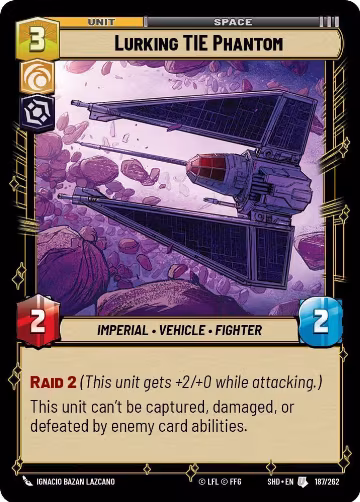 Lurking TIE Phantom (187/262), Shadows of the Galaxy — Star Wars card price