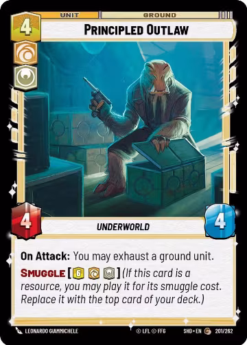 Principled Outlaw (201/262), Shadows of the Galaxy — Star Wars card price