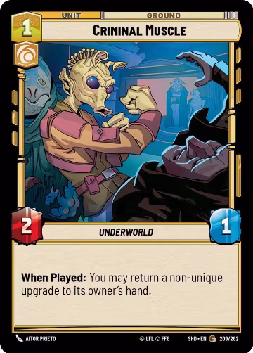 Criminal Muscle (209/262), Shadows of the Galaxy — Star Wars card price