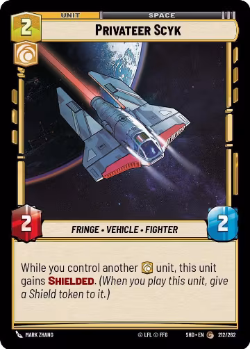 Privateer Scyk (212/262), Shadows of the Galaxy — Star Wars card price
