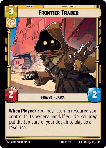 Frontier Trader (214/262), Shadows of the Galaxy — Star Wars card price