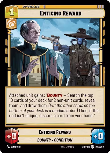 Enticing Reward (222/262), Shadows of the Galaxy — Star Wars card price