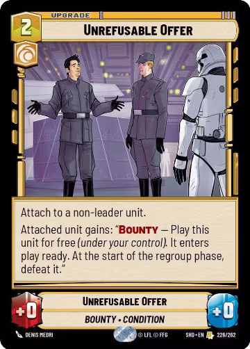 Unrefusable Offer (226/262), Shadows of the Galaxy — Star Wars card price