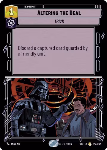Altering the Deal (243/262), Shadows of the Galaxy — Star Wars card price