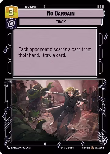 No Bargain (244/262), Shadows of the Galaxy — Star Wars card price