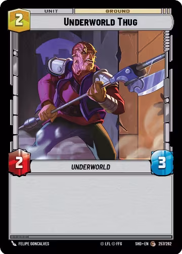 Underworld Thug (257/262), Shadows of the Galaxy — Star Wars card price