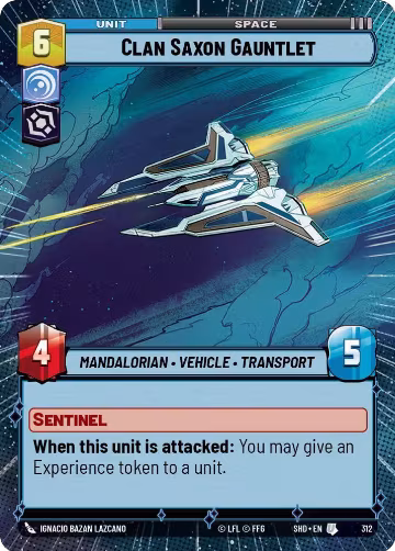Clan Saxon Gauntlet (Hyperspace) (312), Shadows of the Galaxy — Star Wars card price