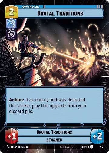 Brutal Traditions (Hyperspace) (315), Shadows of the Galaxy — Star Wars card price