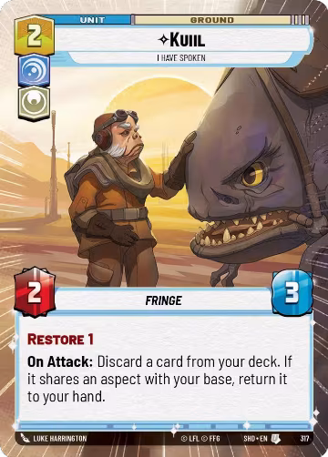Kuiil - I Have Spoken (Hyperspace) (317), Shadows of the Galaxy — Star Wars card price