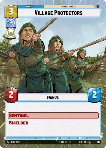 Village Protectors (Hyperspace) (319), Shadows of the Galaxy — Star Wars card price
