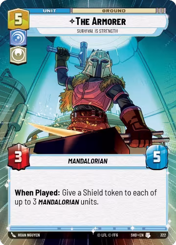The Armorer - Survival Is Strength (Hyperspace) (322), Shadows of the Galaxy — Star Wars card price