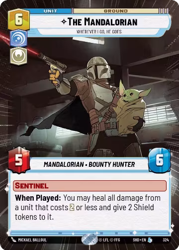 The Mandalorian - Wherever I Go, He Goes (Hyperspace) (324), Shadows of the Galaxy — Star Wars card price