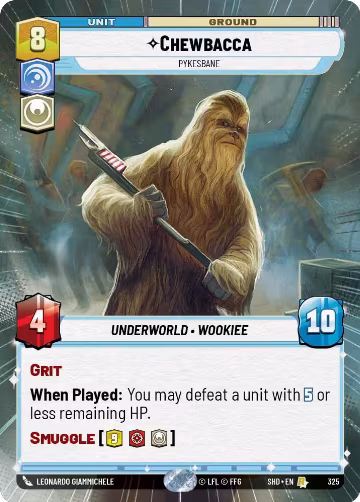 Chewbacca - Pykesbane (Hyperspace) (325), Shadows of the Galaxy — Star Wars card price