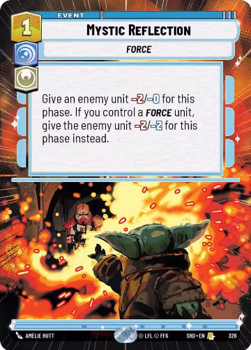 Mystic Reflection (Hyperspace) (326), Shadows of the Galaxy — Star Wars card price