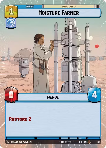 Moisture Farmer (Hyperspace) (330), Shadows of the Galaxy — Star Wars card price