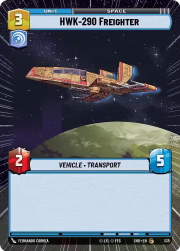 HWK-290 Freighter (Hyperspace) (335), Shadows of the Galaxy — Star Wars card price