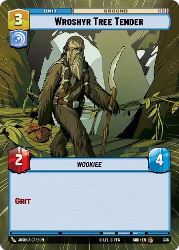 Wroshyr Tree Tender (Hyperspace) (336), Shadows of the Galaxy — Star Wars card price