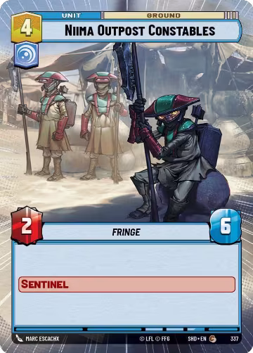 Niima Outpost Constables (Hyperspace) (337), Shadows of the Galaxy — Star Wars card price