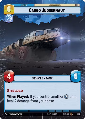 Cargo Juggernaut (Hyperspace) (340), Shadows of the Galaxy — Star Wars card price