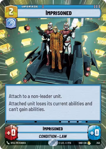 Imprisoned (Hyperspace) (345), Shadows of the Galaxy — Star Wars card price