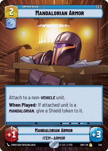 Mandalorian Armor (Hyperspace) (346), Shadows of the Galaxy — Star Wars card price