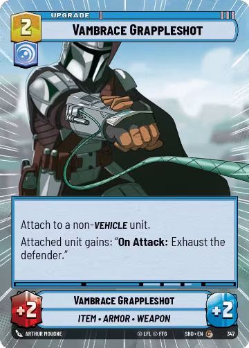 Vambrace Grappleshot (Hyperspace) (347), Shadows of the Galaxy — Star Wars card price