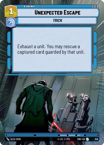 Unexpected Escape (Hyperspace) (349), Shadows of the Galaxy — Star Wars card price