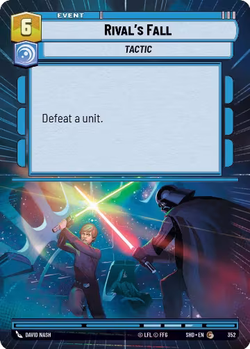 Rival's Fall (Hyperspace) (352), Shadows of the Galaxy — Star Wars card price