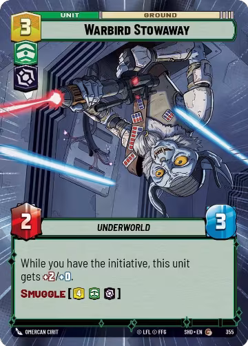 Warbird Stowaway (Hyperspace) (355), Shadows of the Galaxy — Star Wars card price