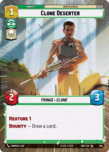 Clone Deserter (Hyperspace) (364), Shadows of the Galaxy — Star Wars card price