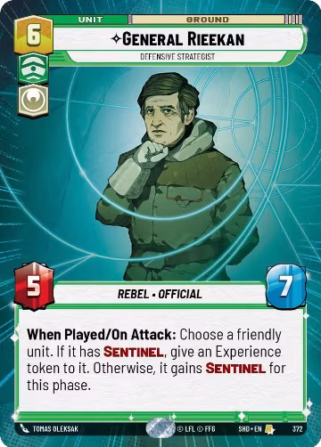 General Rieekan - Defensive Strategist (Hyperspace) (372), Shadows of the Galaxy — Star Wars card price