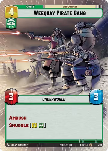 Weequay Pirate Gang (Hyperspace) (388), Shadows of the Galaxy — Star Wars card price