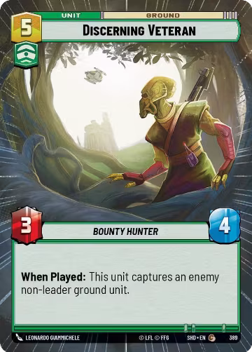 Discerning Veteran (Hyperspace) (389), Shadows of the Galaxy — Star Wars card price