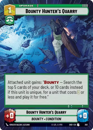 Bounty Hunter's Quarry (Hyperspace) (392), Shadows of the Galaxy — Star Wars card price