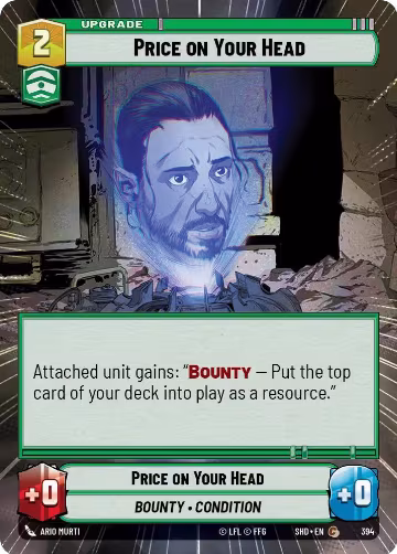 Price on Your Head (Hyperspace) (394), Shadows of the Galaxy — Star Wars card price