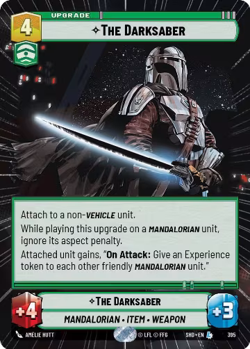 The Darksaber (Hyperspace) (395), Shadows of the Galaxy — Star Wars card price