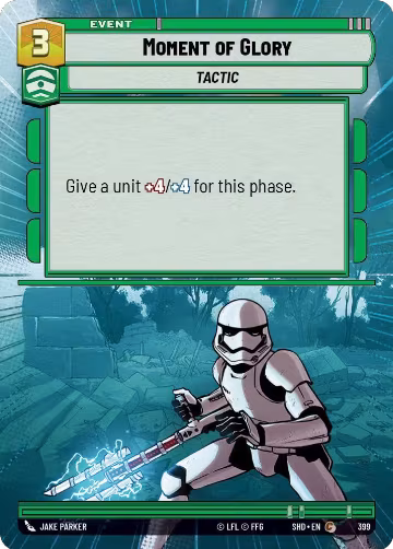 Moment of Glory (Hyperspace) (399), Shadows of the Galaxy — Star Wars card price