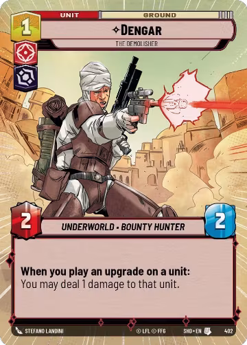 Dengar - The Demolisher (Hyperspace) (402), Shadows of the Galaxy — Star Wars card price