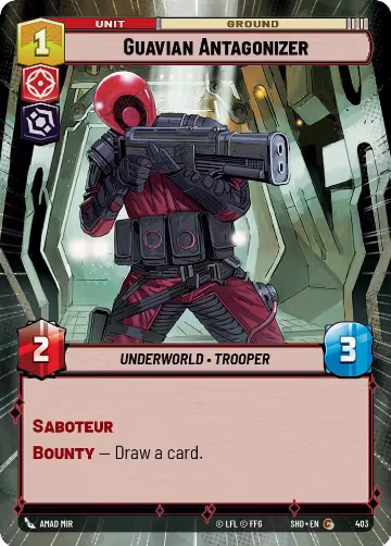 Guavian Antagonizer (Hyperspace) (403), Shadows of the Galaxy — Star Wars card price