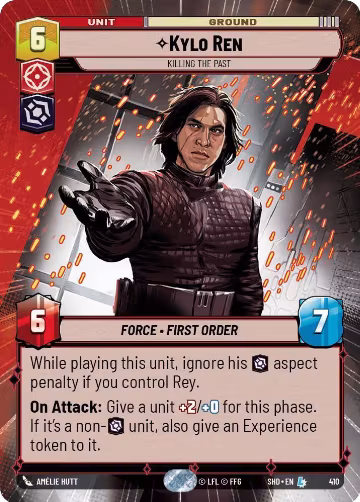 Kylo Ren - Killing the Past (Hyperspace) (410), Shadows of the Galaxy — Star Wars card price
