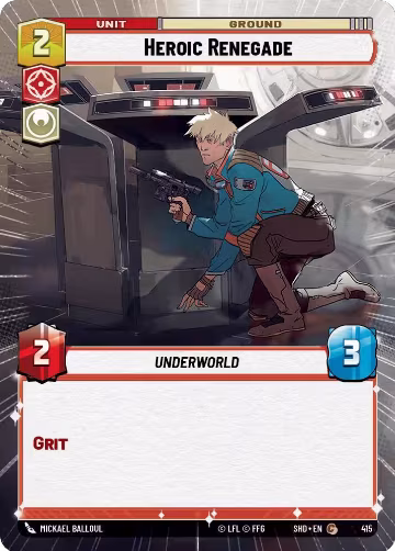 Heroic Renegade (Hyperspace) (415), Shadows of the Galaxy — Star Wars card price