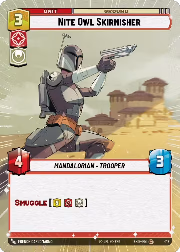 Nite Owl Skirmisher (Hyperspace) (418), Shadows of the Galaxy — Star Wars card price