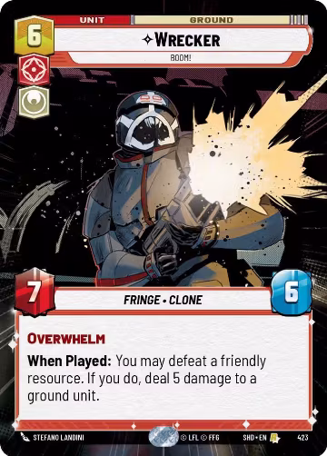 Wrecker - BOOM! (Hyperspace) (423), Shadows of the Galaxy — Star Wars card price
