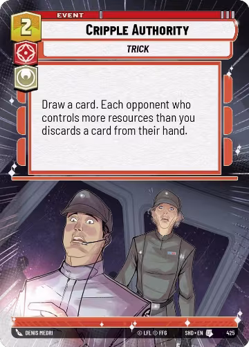 Cripple Authority (Hyperspace) (425), Shadows of the Galaxy — Star Wars card price