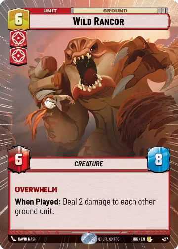 Wild Rancor (Hyperspace) (427), Shadows of the Galaxy — Star Wars card price