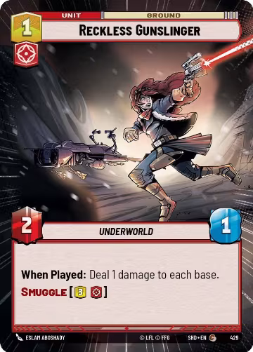 Reckless Gunslinger (Hyperspace) (429), Shadows of the Galaxy — Star Wars card price