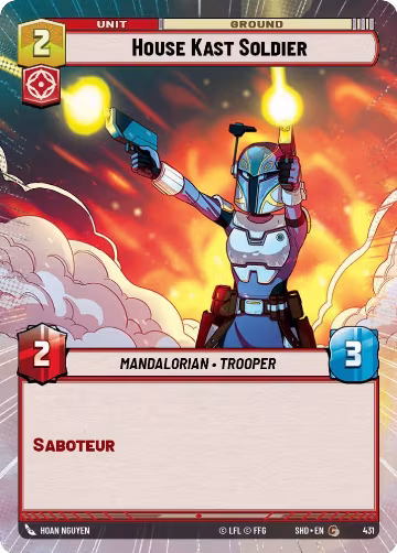 House Kast Soldier (Hyperspace) (431), Shadows of the Galaxy — Star Wars card price
